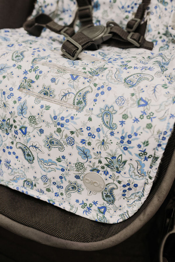 Cozy Fleece Pram Liner - Blue Paisley