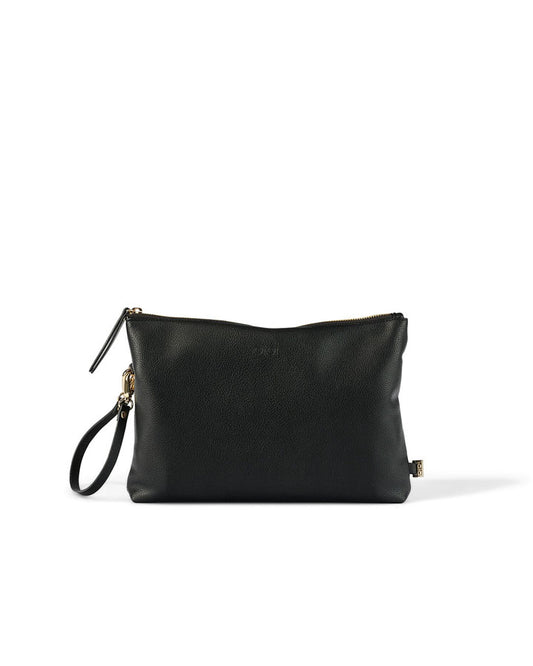 Nappy Changing Pouch - Black Vegan Leather