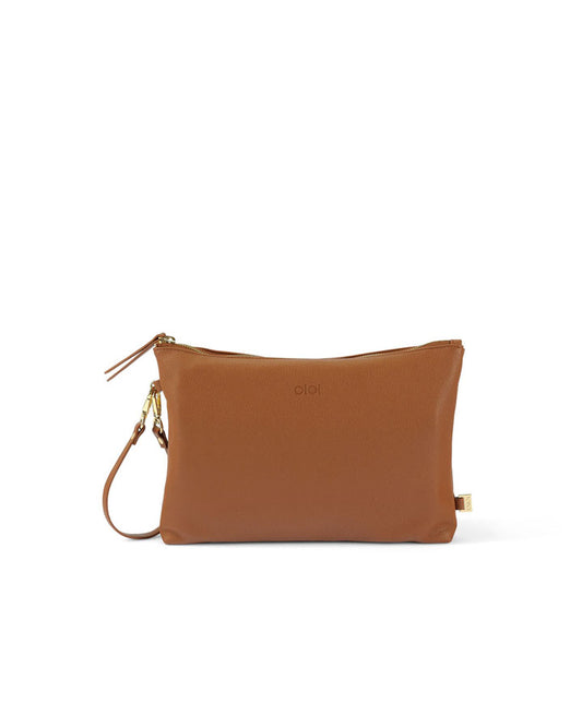 Nappy Changing Pouch - Chestnut Brown Vegan Leather