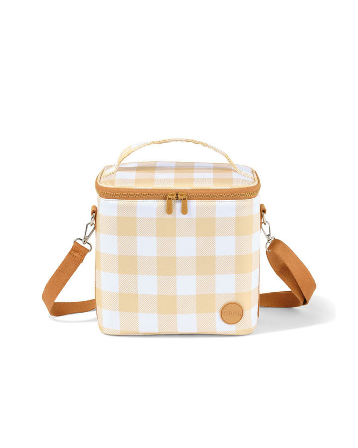 Midi Insulated Lunch Bag - Beige Gingham