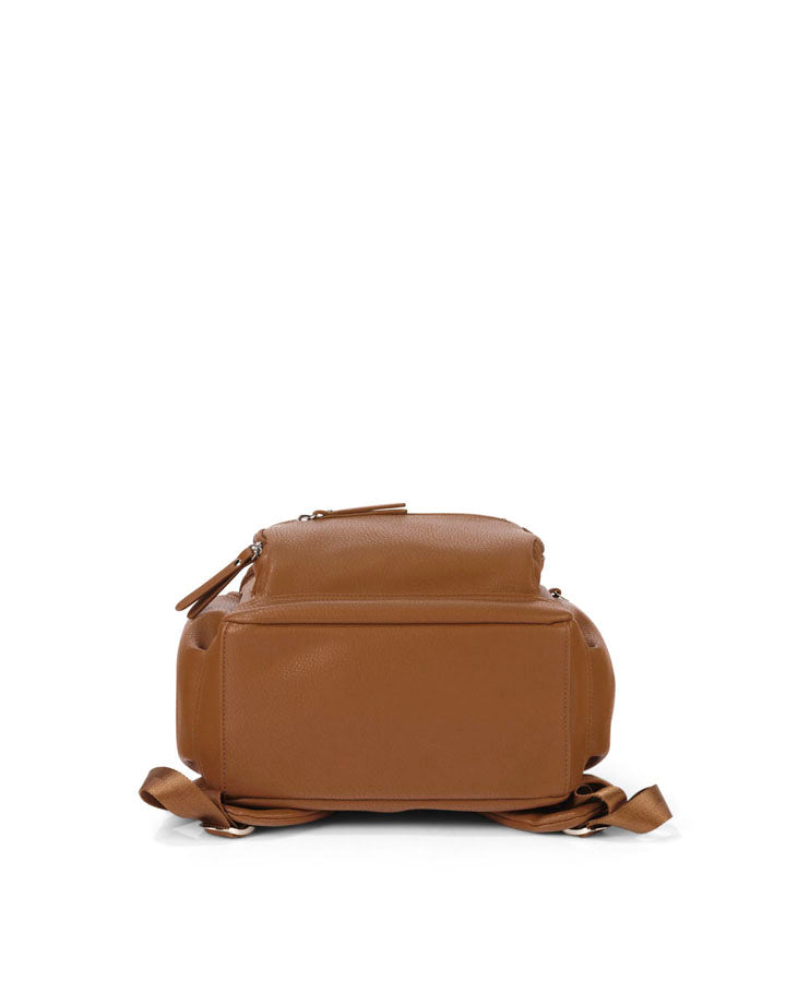 Mini Signature Backpack - Chestnut Brown Vegan Leather