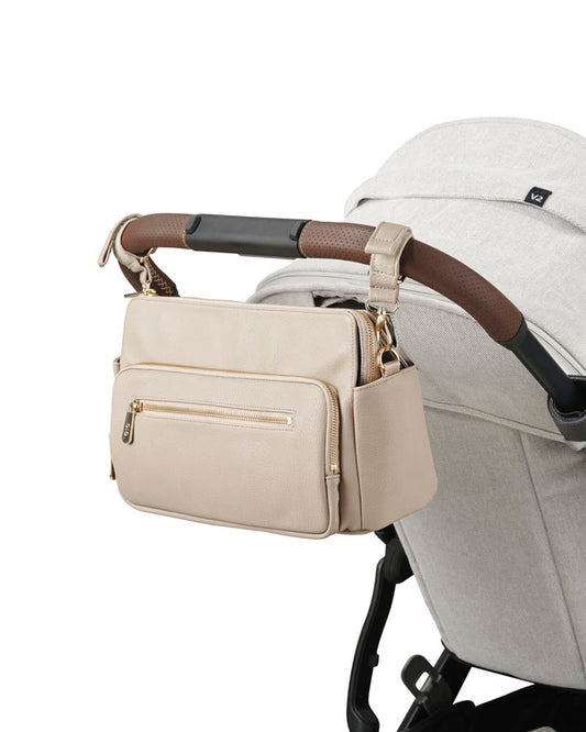 Multitasker Pram Caddy - Oat Vegan Leather