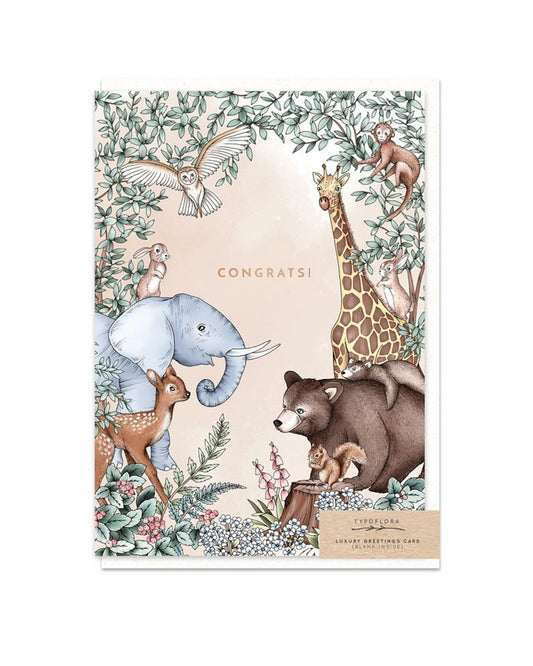 Woodland Congrats Card