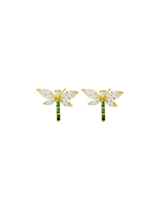 Dragonfly Studs - Gold