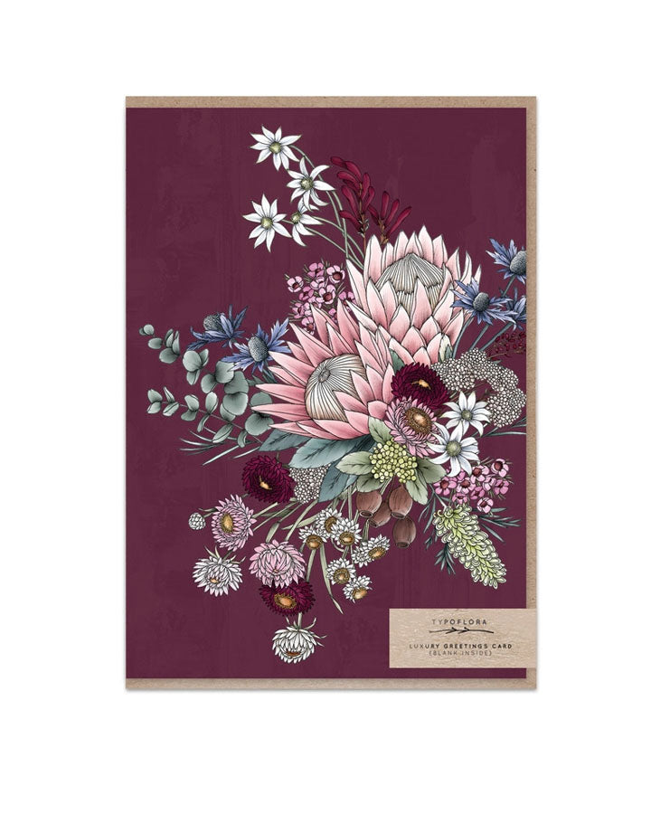 Florist Bouquet Card - Plum