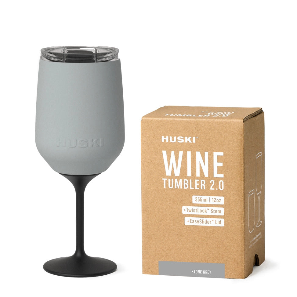 Huski Wine Tumbler 2.0 - Stone Grey