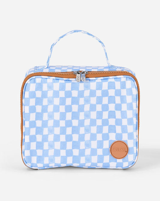 Mini Insulated Lunch Bag - Blue Check