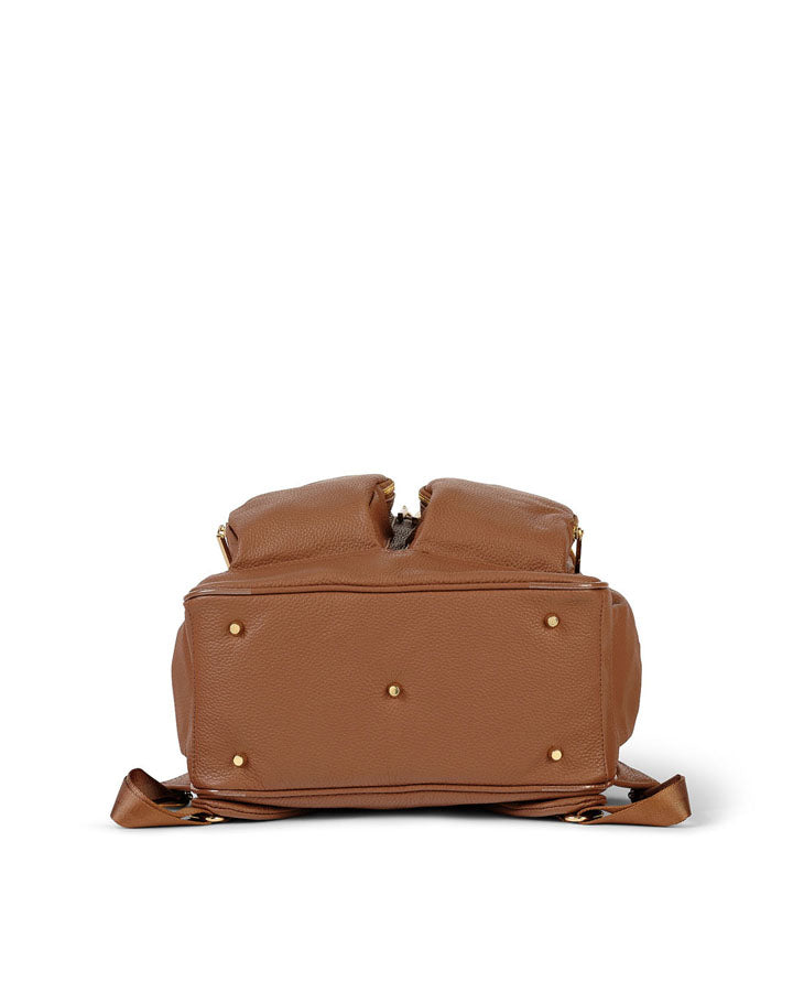 Signature Nappy Backpack - Terracotta Genuine Leather