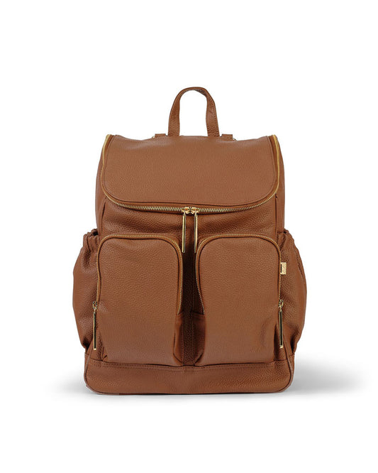 Signature Nappy Backpack - Terracotta Genuine Leather