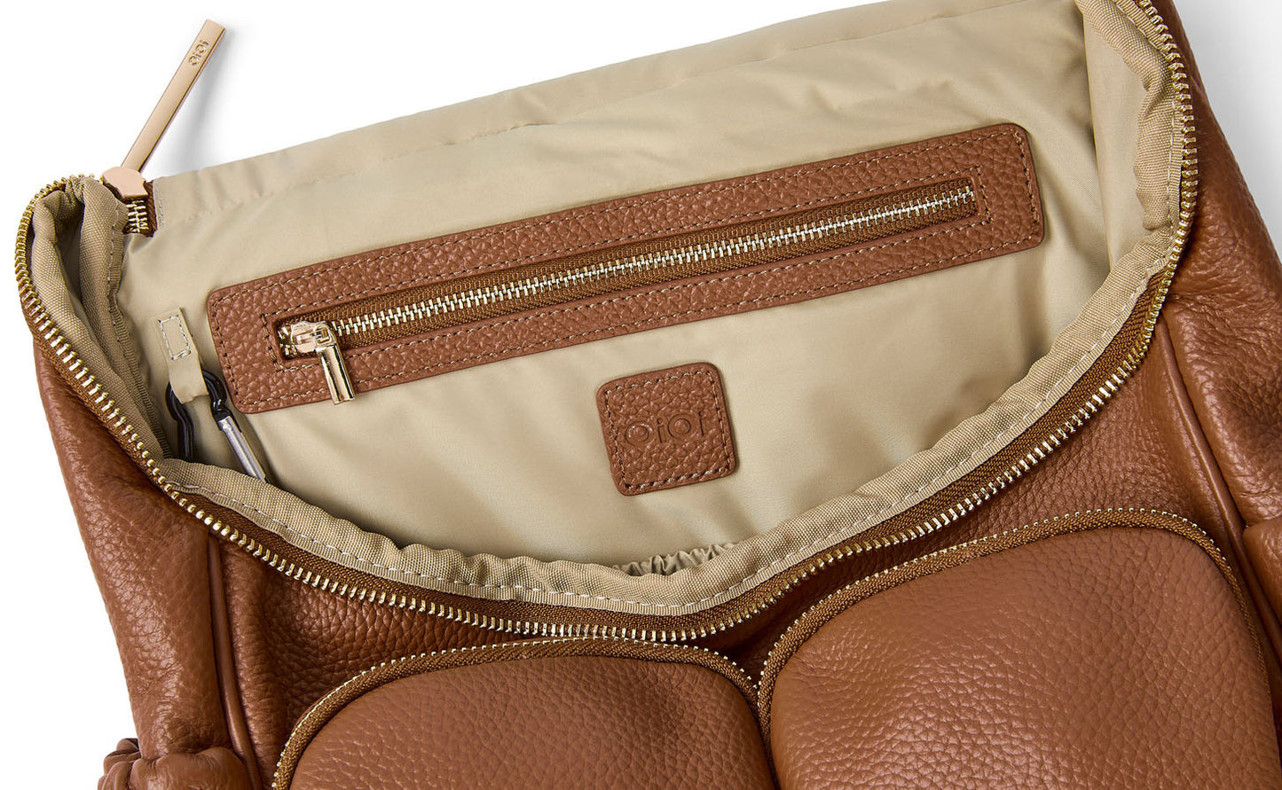 Signature Nappy Backpack - Terracotta Genuine Leather